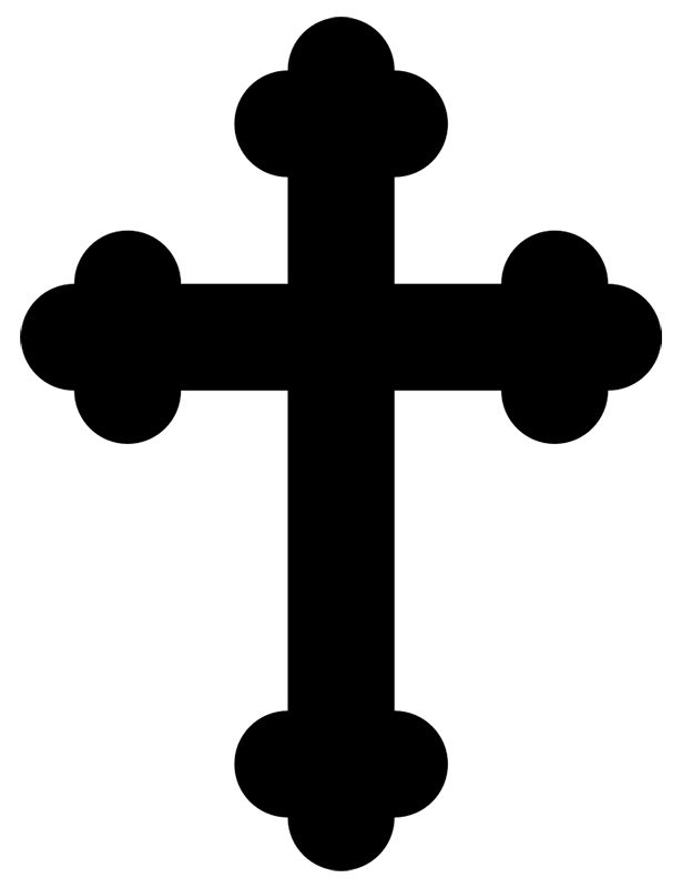 Cross Christian Window Sticker Decal 6"h