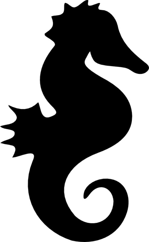 Seahorse Window Sticker Decal 6"h