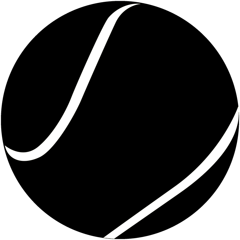 Tennis Ball Window Sticker Decal 6"h